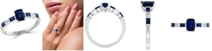 EFFY Collection EFFY&reg; Sapphire (1-1/20 ct. t.w.) & Diamond (1/20 ct. t.w.) Ring in 14k White Gold